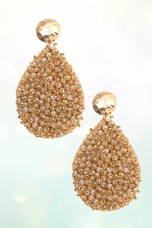 WIRE BEAD CLUSTER TEARDROP EARRING
