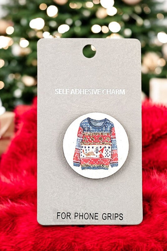 UGLY CHRISTMAS SWEATER CELLPHONE GRIP