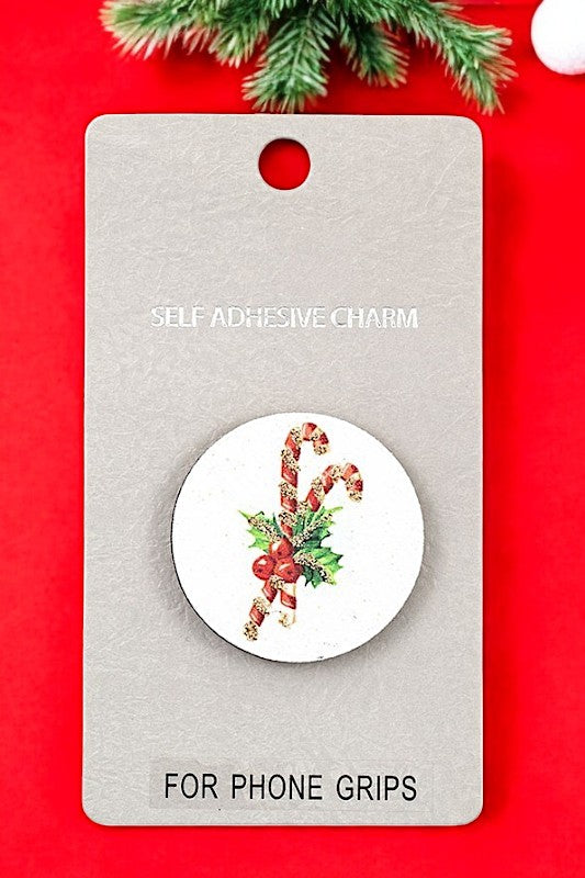 CANDY CANE CELLPHONE CHRISTMAS  STICKER