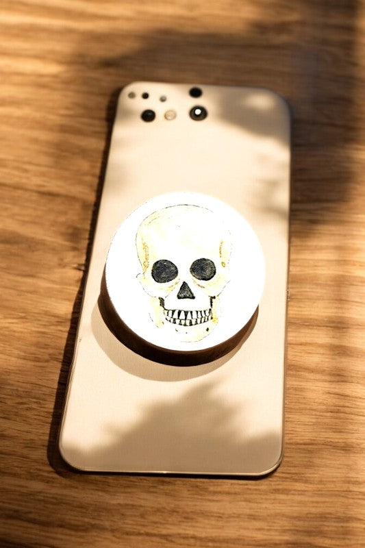 Skull Cellphone Phone Grip Sticker