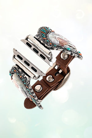 INDIAN CHIEF FRAMED APPLE WATCH BAND