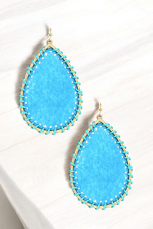 WOVEN TEARDROP EARRING