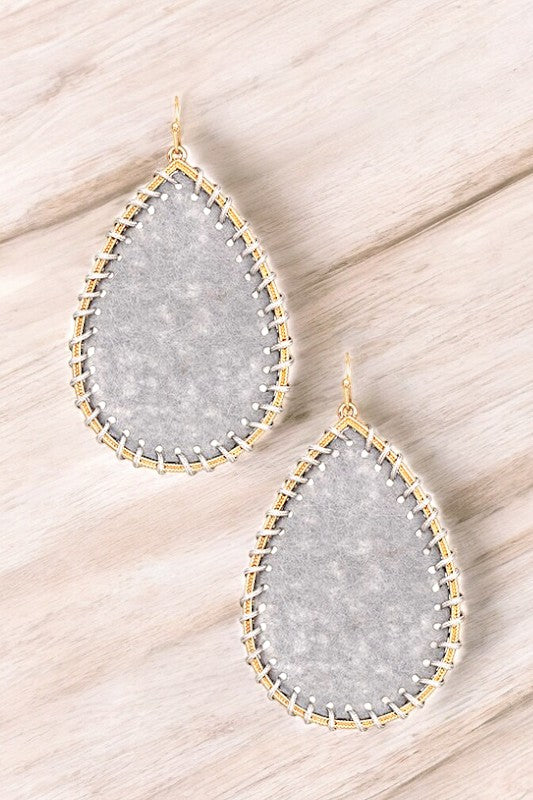 WOVEN TEARDROP EARRING