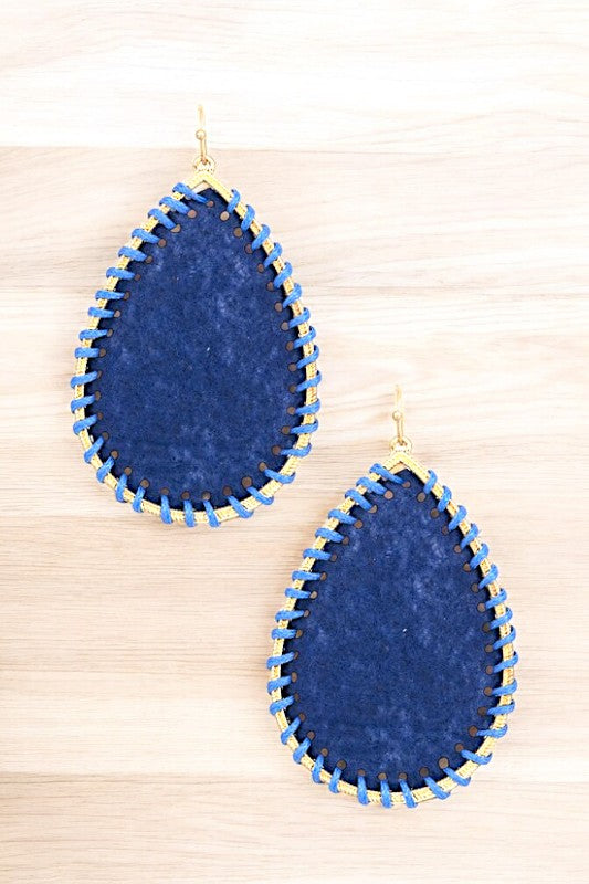 WOVEN TEARDROP EARRING