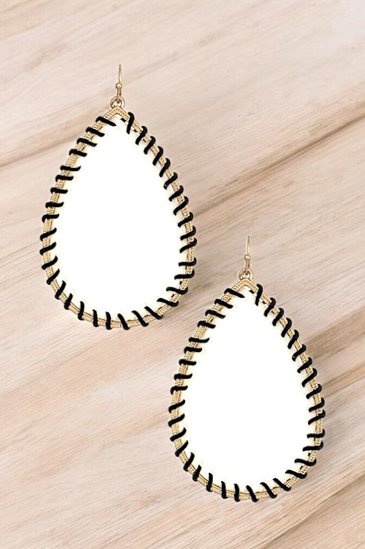 WOVEN TEARDROP EARRING