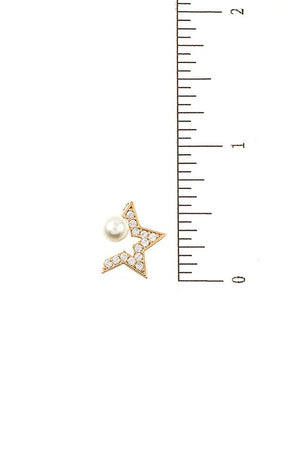 Semi Star Post Earring