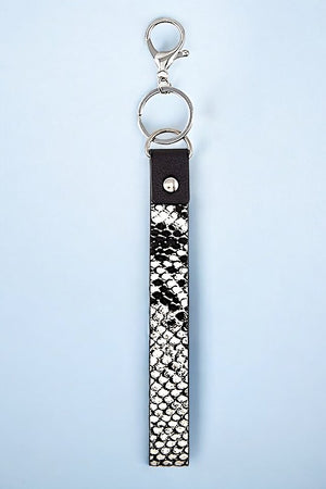 SNAKE PATTERN STRAP FASHION KEYCHAIN