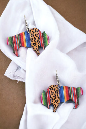 Ox Print Dangle Earring