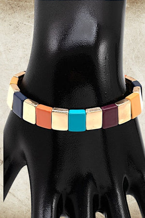 RECTANGLE BEAD STRETCH BRACELET