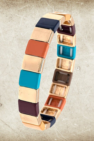 RECTANGLE BEAD STRETCH BRACELET