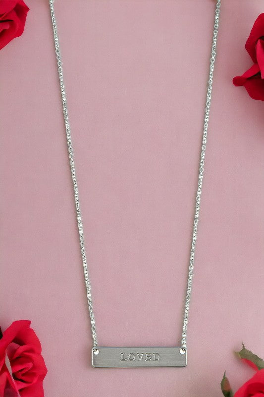 Flat Bar Pendant Necklace