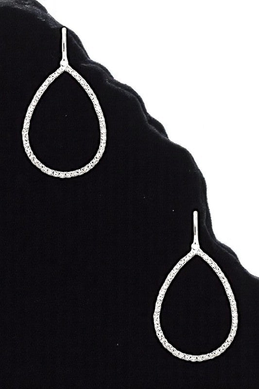 CRYSTAL GEM TEARDROP DANGLE EARRING