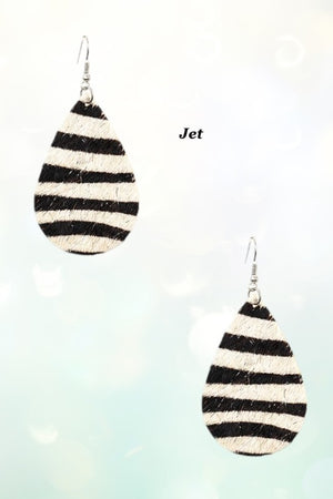 TEARDROP ANIMAL PRINT DANGLE EARRING