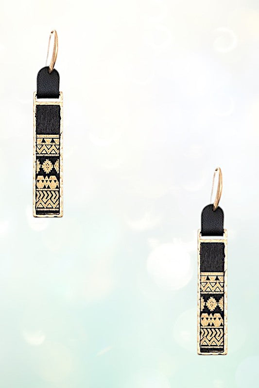 TRIBAL BAR DROP DANGLE EARRING