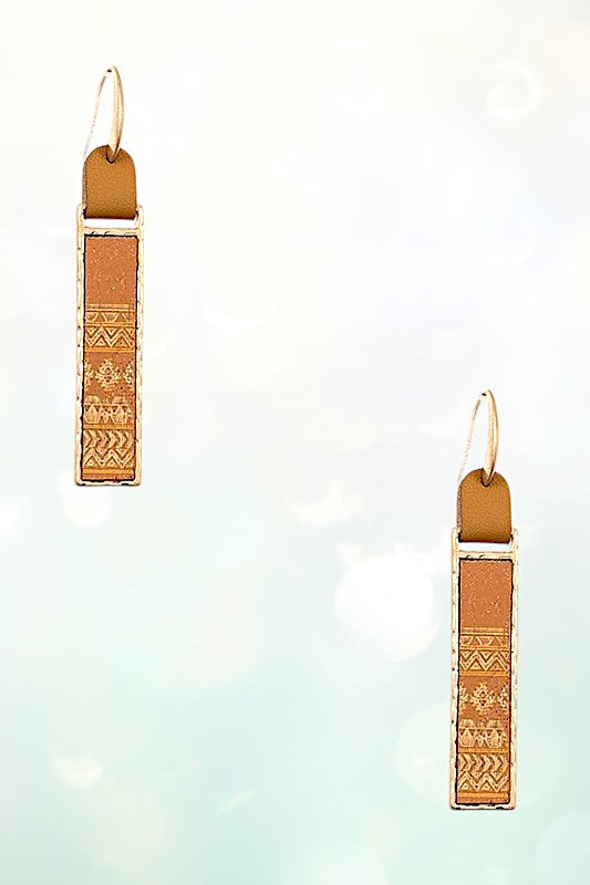 TRIBAL BAR DROP DANGLE EARRING