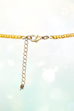 GLASS BEAD HEART PENDANT BEADED NECKLACE SET