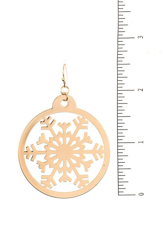 Snowflake Cut Out Dangle Earring