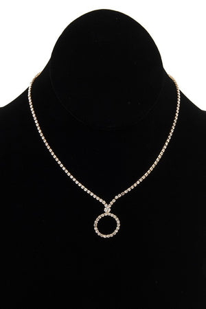 Layered Rhinestone Pave Choker Necklace