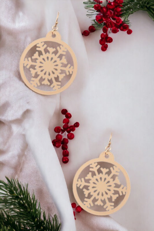 Snowflake Cut Out Dangle Earring