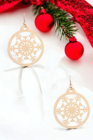 Snowflake Cut Out Dangle Earring