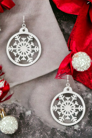 Snowflake Cut Out Dangle Earring