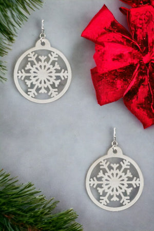 Snowflake Cut Out Dangle Earring