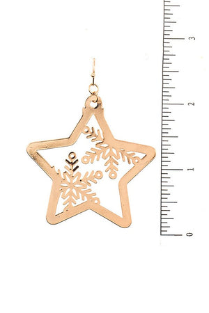 Cut Out Star Dangle Earring