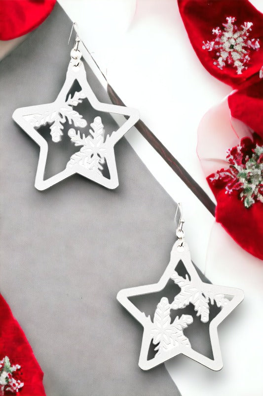 Cut Out Star Dangle Earring