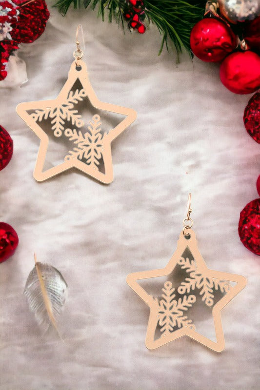 Cut Out Star Dangle Earring