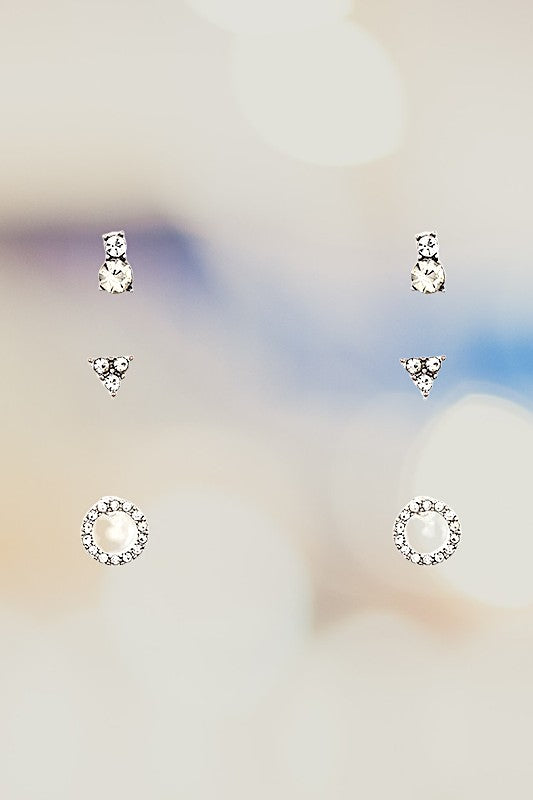 RHINESTONE MIX POST EARRING