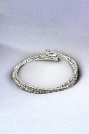 Rhinestone Crystal Gem Twist Bracelet