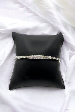Rhinestone Crystal Gem Twist Bracelet