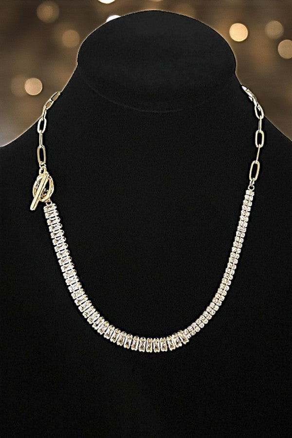 CUBIC ZIRCONIA PAVE NECKLACE