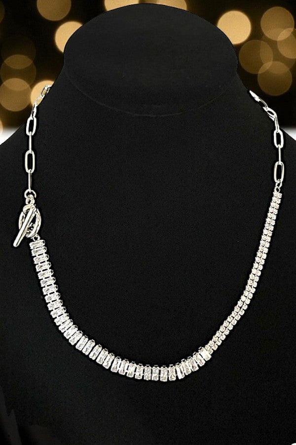 CUBIC ZIRCONIA PAVE NECKLACE