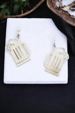 Beer Mug Dangle Earring