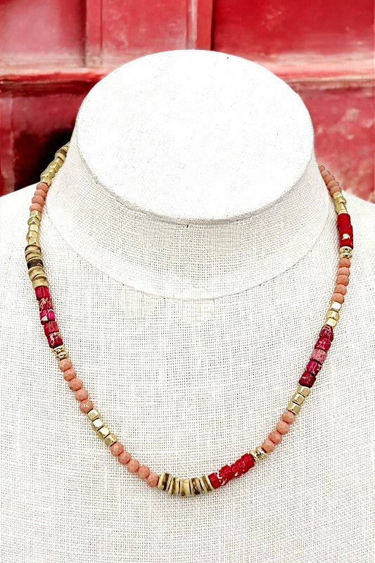 Natural Beads Stone Necklace