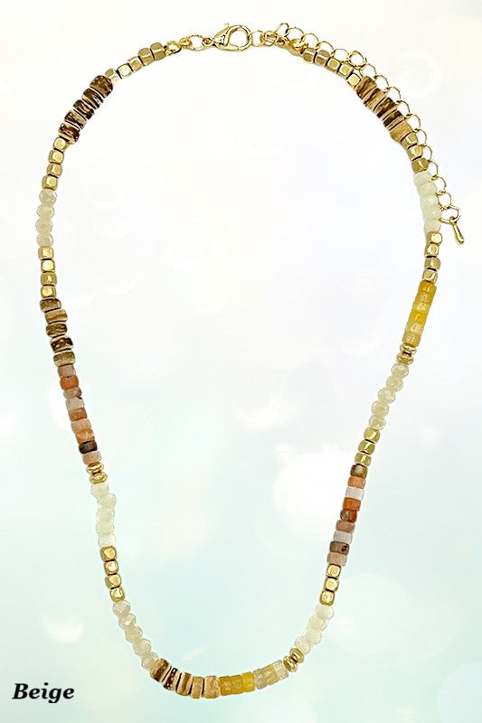 Natural Beads Stone Necklace