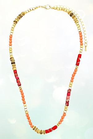 Natural Beads Stone Necklace