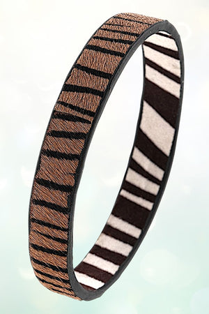 ANIMAL PRINT LEATHER SOFT BANGLE BRACELET