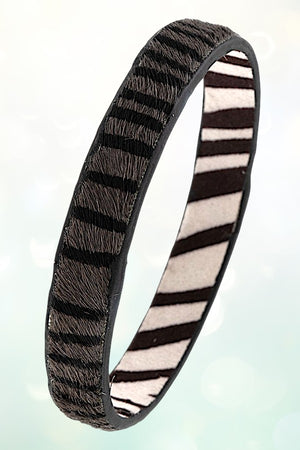 ANIMAL PRINT LEATHER SOFT BANGLE BRACELET