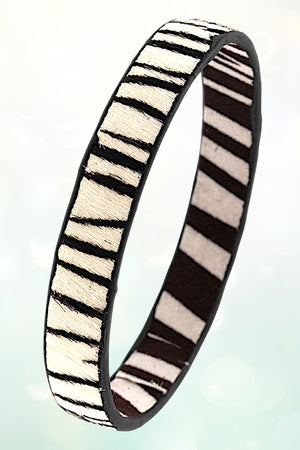 ANIMAL PRINT LEATHER SOFT BANGLE BRACELET