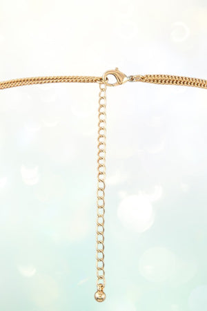 WOODED FRAMED PENDANT NECKLACE SET
