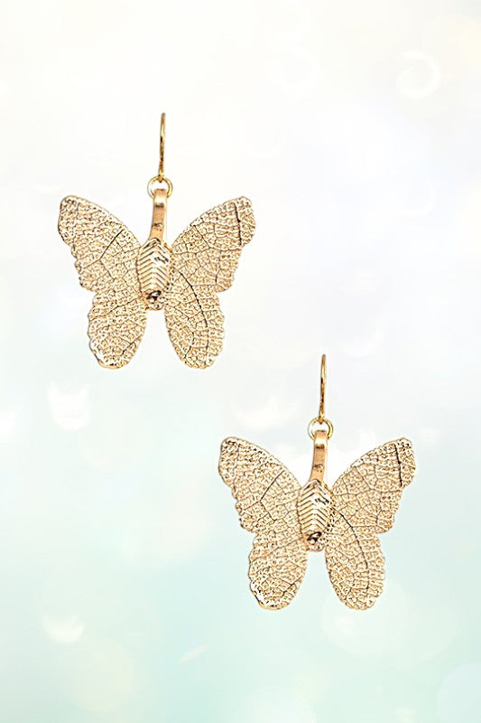 Delicate Dainty Butterfly Drop Earring