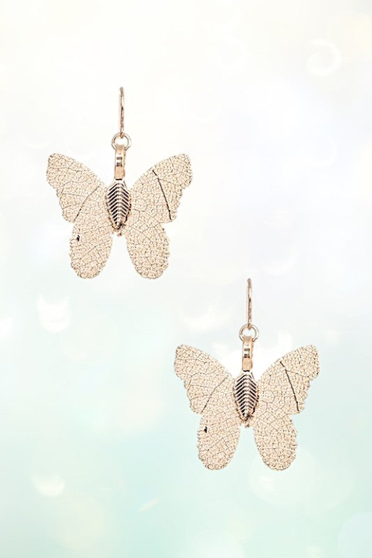 Delicate Dainty Butterfly Drop Earring