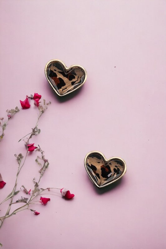 Heart Framed Post Earring