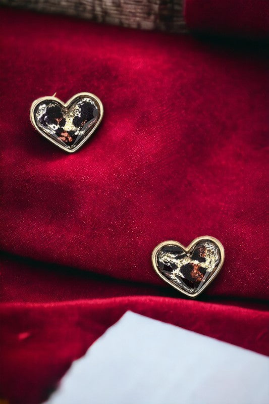 Heart Framed Post Earring