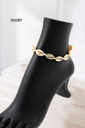 SHELL LINK SLIDER ANKLET