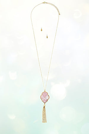 MOROCCAN PENDANT CHAIN TASSEL NECKLACE