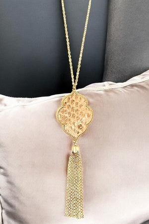 MOROCCAN PENDANT CHAIN TASSEL NECKLACE