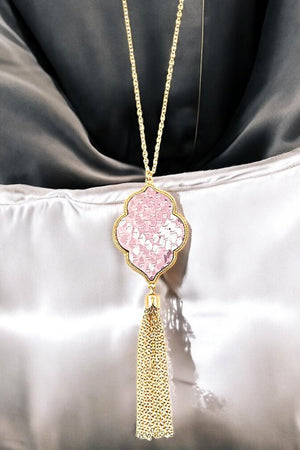 MOROCCAN PENDANT CHAIN TASSEL NECKLACE